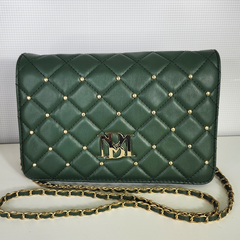 Badgley Mischka Chive Green Quilted Crossbody Bag | NWT | MSRP $99